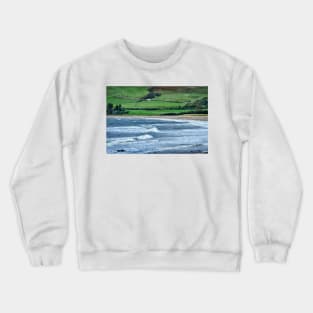 Waves coming in at Carskey Bay near Southend, Argyll and Bute Crewneck Sweatshirt